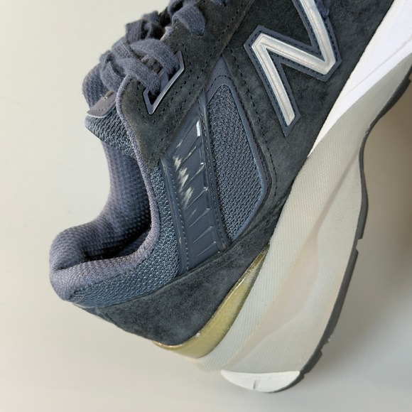 New Balance 990v5 Womens 8.5 8 1/2 B Sneaker Blue USA Made Mesh Suede Dad Shoes - Picture 11 of 16